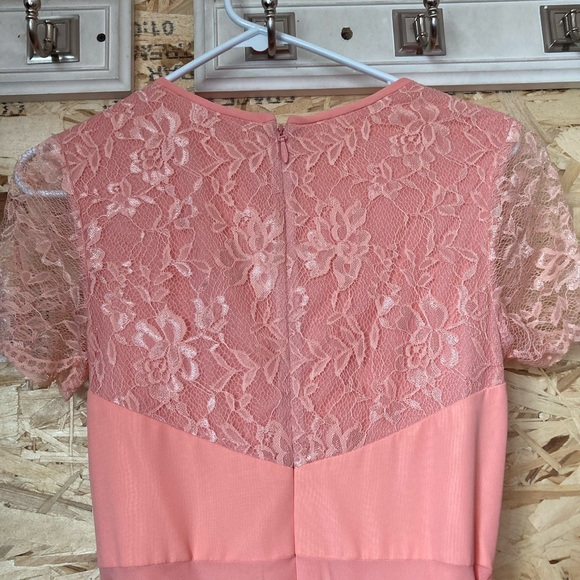 Jjhouse A-line Scoop, Floor length, Chiffon lace bridesmaids dress. - Picture 3 of 6